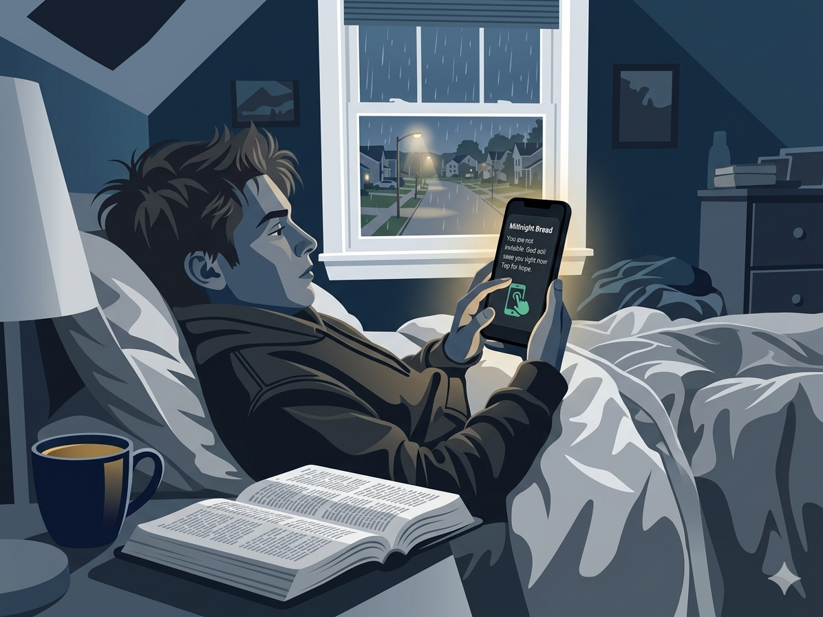 A network of devices with a hopeful Gospel-centered message available one tap away.