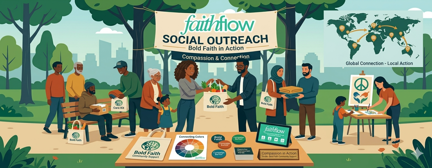 Volunteers serving the community with practical support and compassion.